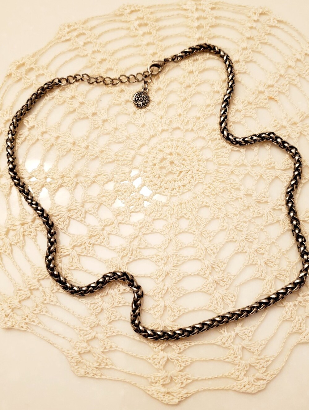 Classic Stainless Silver Rope Chain Necklace, 18 Inch, Good Quality